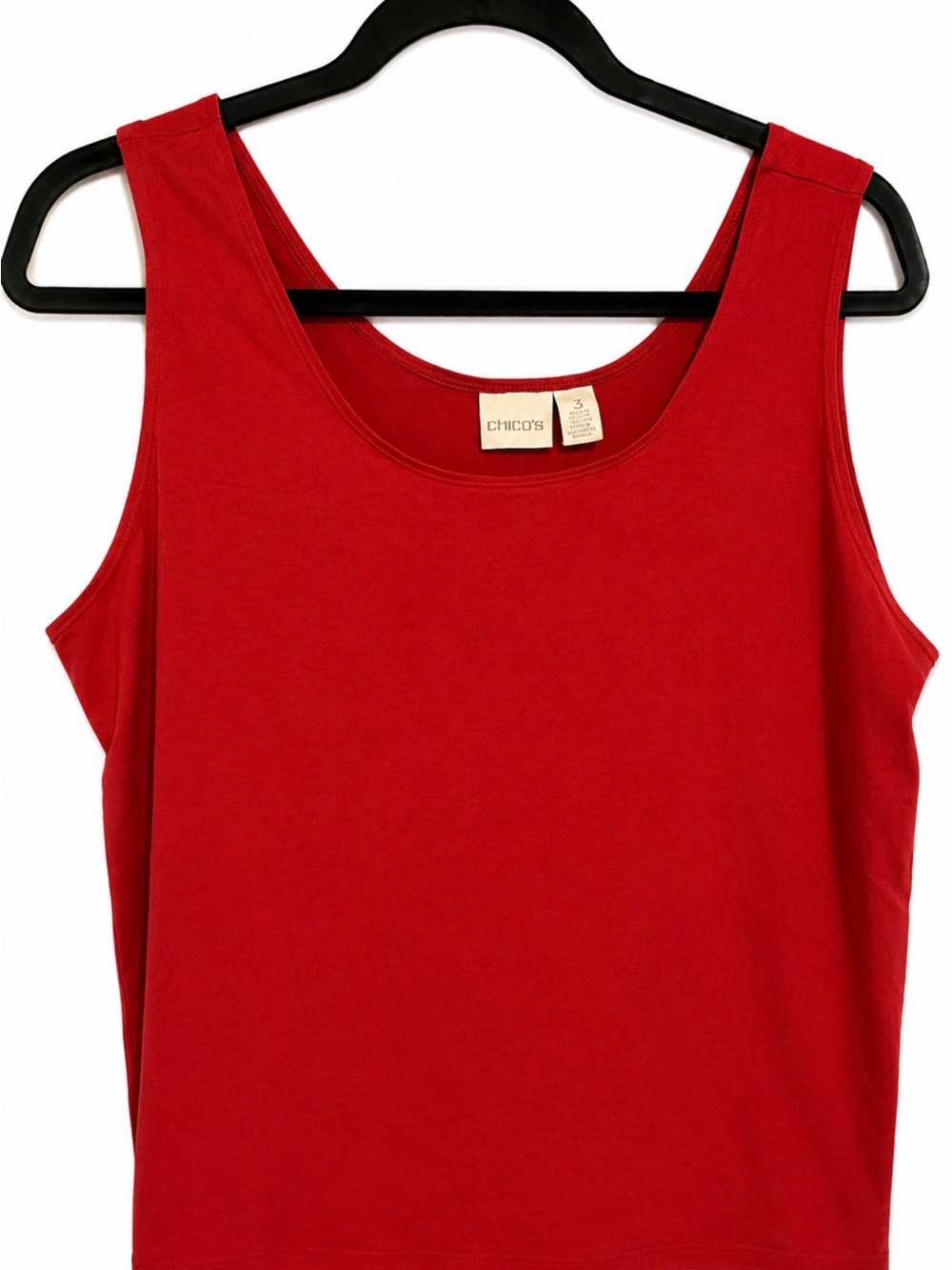 Chico's Bright Red Scoop Neck Tank